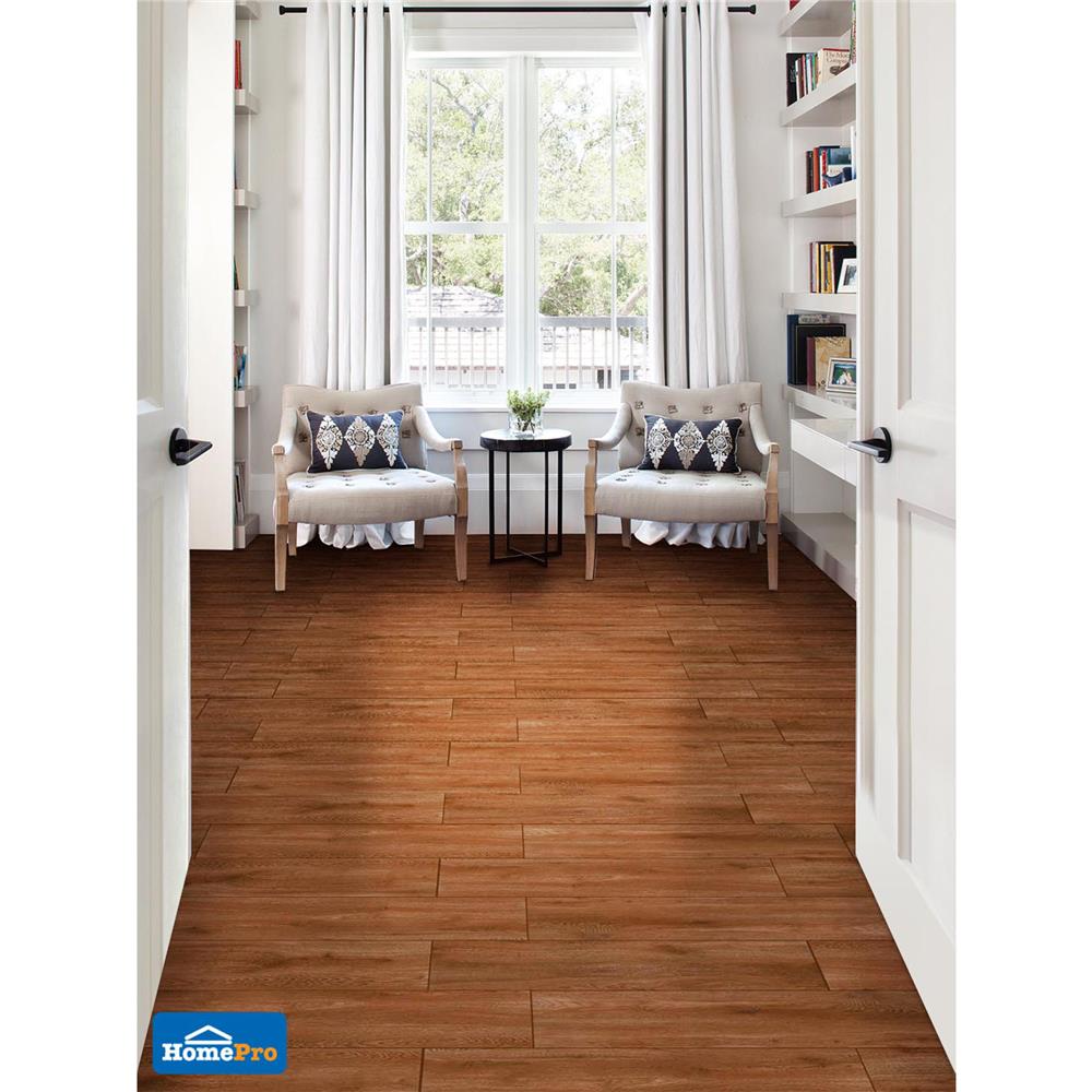 กระเบื้องพื้น 15x60 ซม. MAXIMUS ยาสมิน น้ำตาลแดง