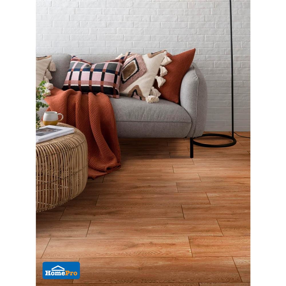 กระเบื้องพื้น 15x60 ซม. MAXIMUS ยาสมิน น้ำตาลแดง