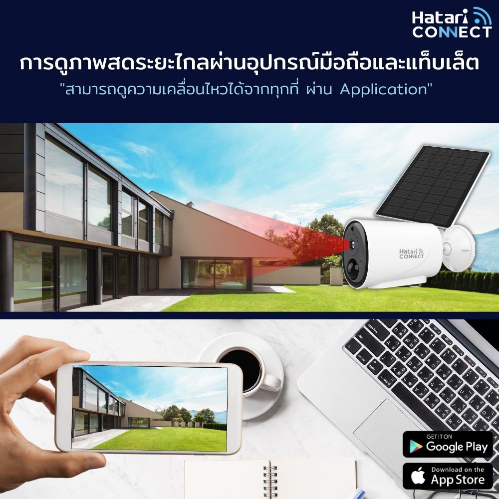 กล้องวงจรปิดไร้สายโซลาร์เซลล์ภายนอก HATARI CONNECT 871