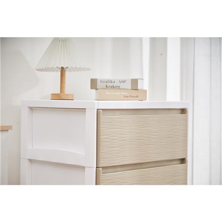 ตู้ลิ้นชัก 3 ชั้น STACKO SARU 61X46X70 ซม. สีขาว_4