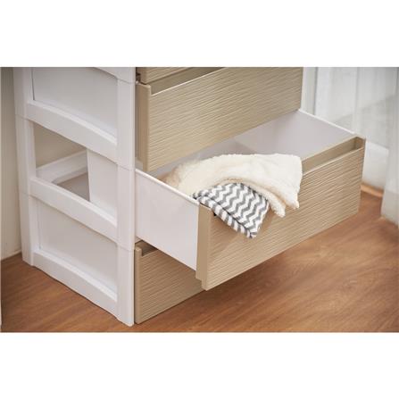 ตู้ลิ้นชัก 3 ชั้น STACKO SARU 61X46X70 ซม. สีขาว_5