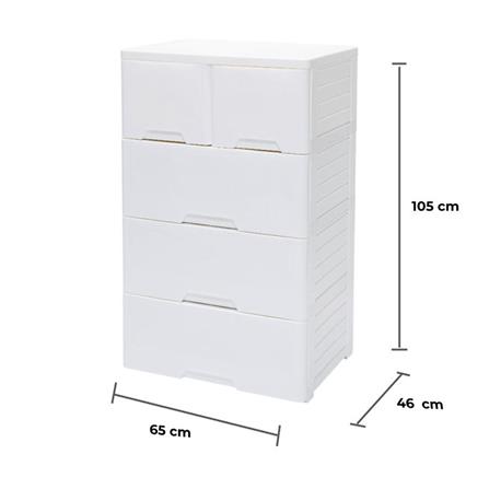 ตู้ลิ้นชัก 3 ชั้น STACKO SARU 61X46X70 ซม. สีขาว_8