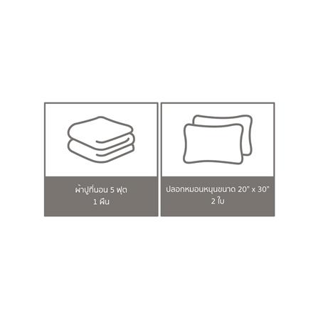 ผ้าปูที่นอน 5 ฟุต 3 ชิ้น PREMIER SATIN ROYAL TOUCH PRINT PC130_5