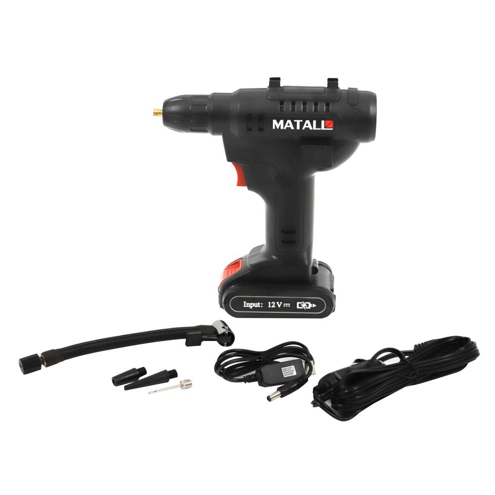 เครื่องสูบลมไฟฟ้าไร้สาย (แบตในตัว) MATALL 12 โวลต์ 120 วัตต์