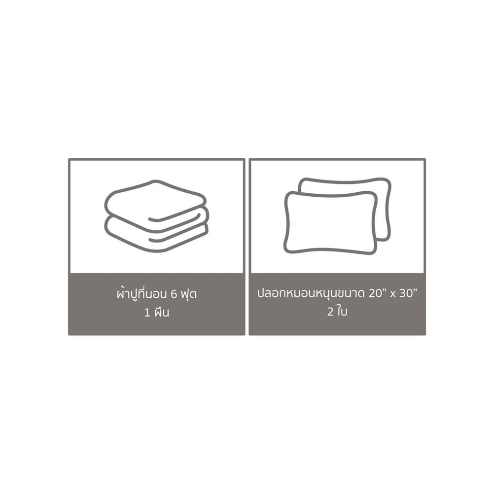 ผ้าปูที่นอน 6 ฟุต 3 ชิ้น PREMIER SATIN ROYAL TOUCH PRINT PC130