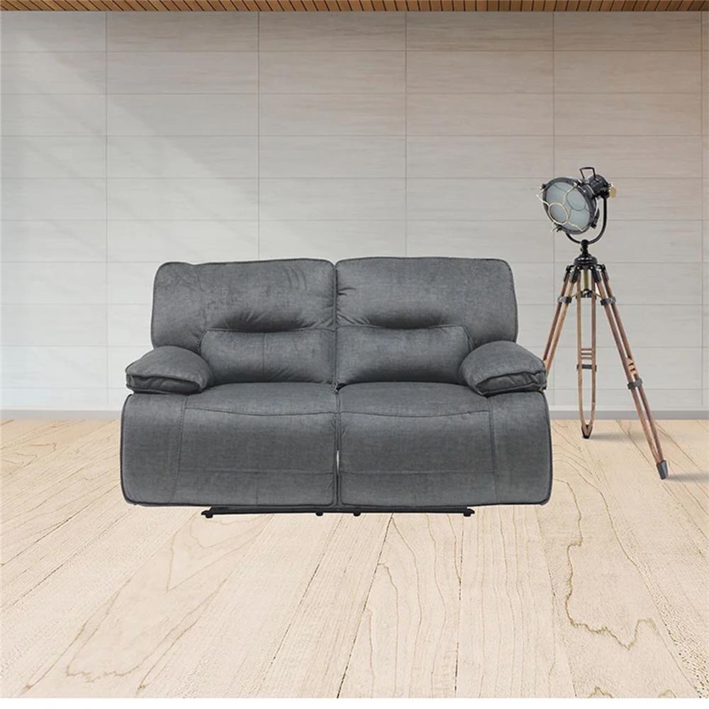 RECLINER 2 ที่นั่ง SB FURNITURE MEDINA สีเทาดำ