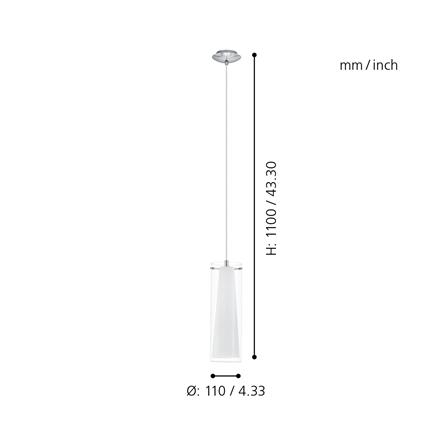 ไฟช่อ EGLO PINTO 89832 สีขาว 1 หัว_2