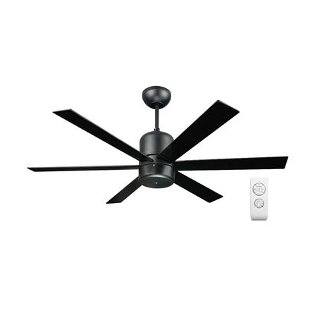 พัดลมไม่มีโคมไฟ CARINI CN648-BK+RC 48 นิ้ว 6 ใบพัด สีดำ_0