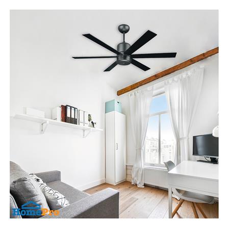 พัดลมไม่มีโคมไฟ CARINI CN648-BK+RC 48 นิ้ว 6 ใบพัด สีดำ_2