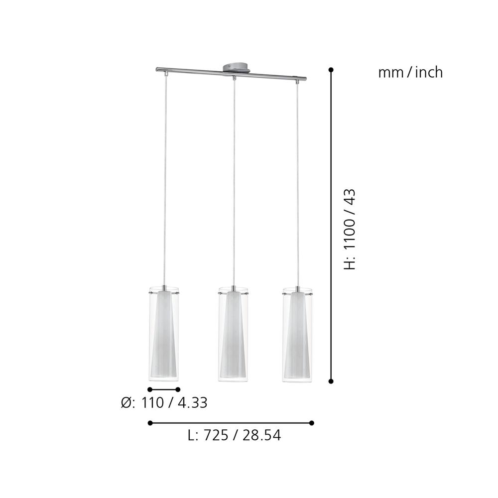 ไฟช่อ EGLO PINTO 89833 สีขาว 3 หัว