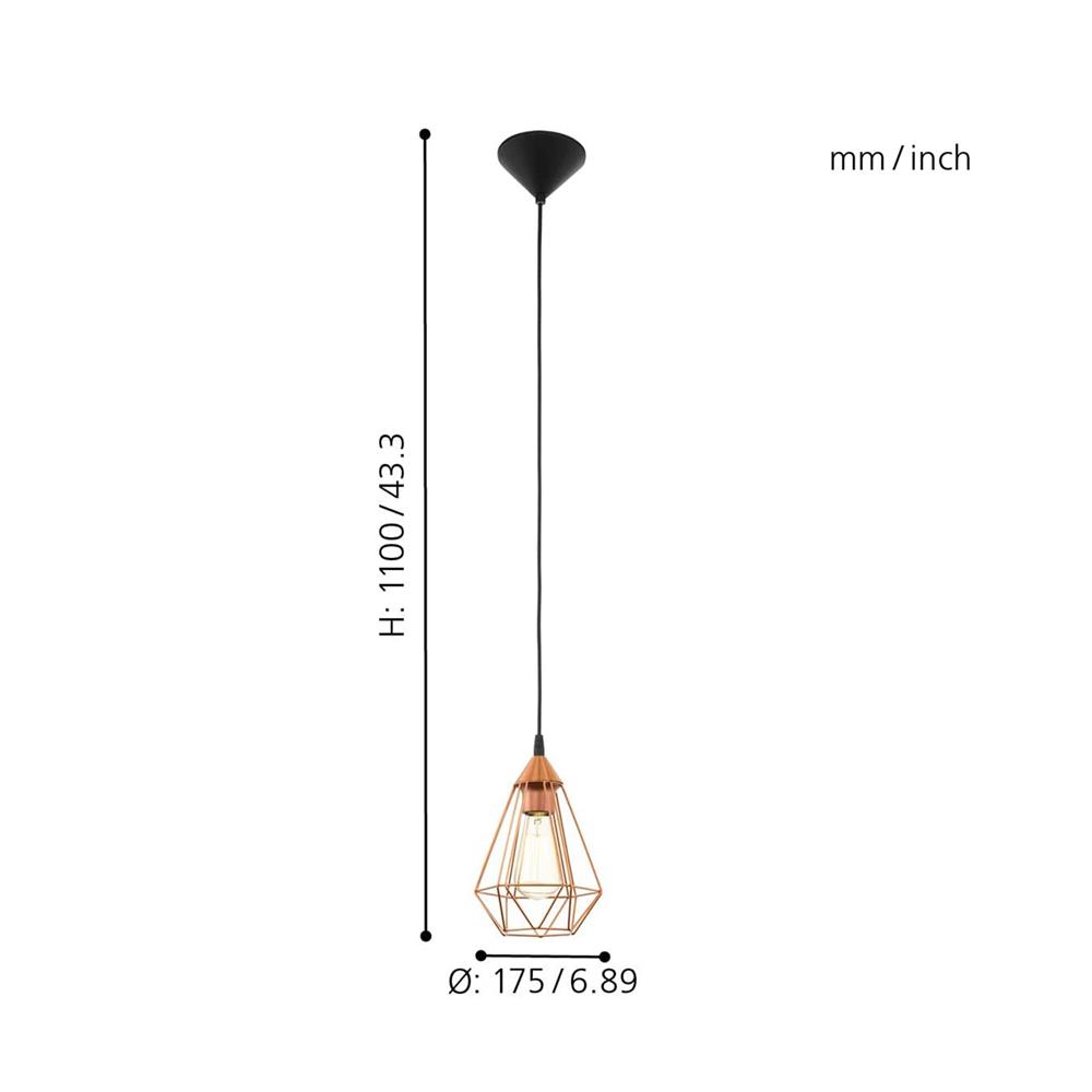 ไฟช่อ EGLO TARBES 94193 สีทองแดง 1 หัว