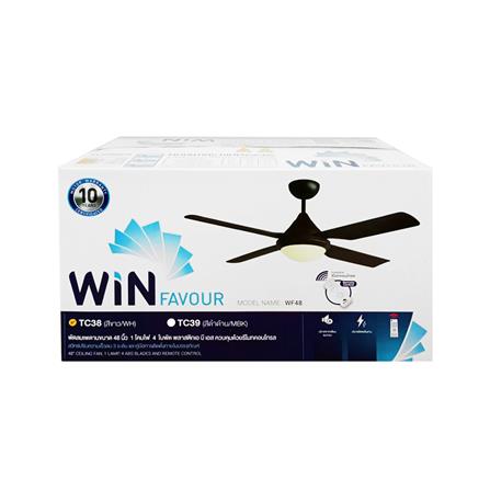 พัดลมโคมไฟ LED WINFAVOUR TC38 WF48 24 วัตต์ DAYLIGHT WARMWHITE COOLWHITE 48 นิ้ว สีขาว_1