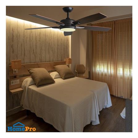 พัดลมโคมไฟ LED WINFAVOUR DC58 WFDC52 ORB+G 24 วัตต์ DAYLIGHT WARMWHITE COOLWHITE 52 นิ้ว สีดำ/น้ำตาล_1