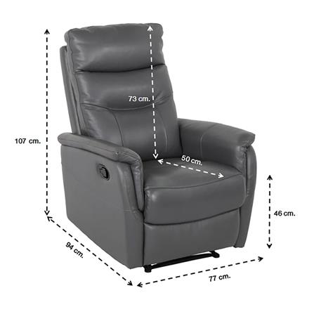 RECLINER SB FURNITURE LILIANA สีเทาเข้ม_4