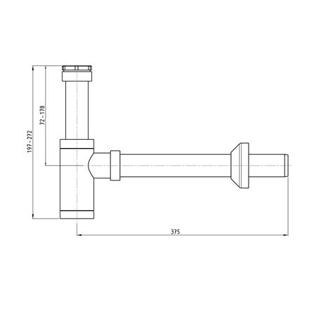 ท่อน้ำทิ้งอ่างล้างหน้ากระปุก DONMARK DO-9PW 30 ซม._2