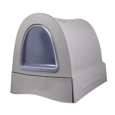 ห้องน้ำแมวแบบโดมมีลิ้นชัก IMAC สีเทา_0