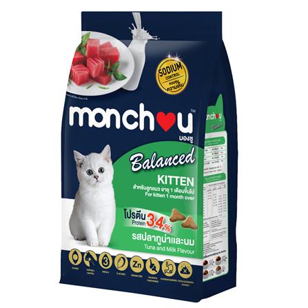 อาหารแมว MONCHOU BALANCED KITTEN TUNA AND MILK 1 กก._0