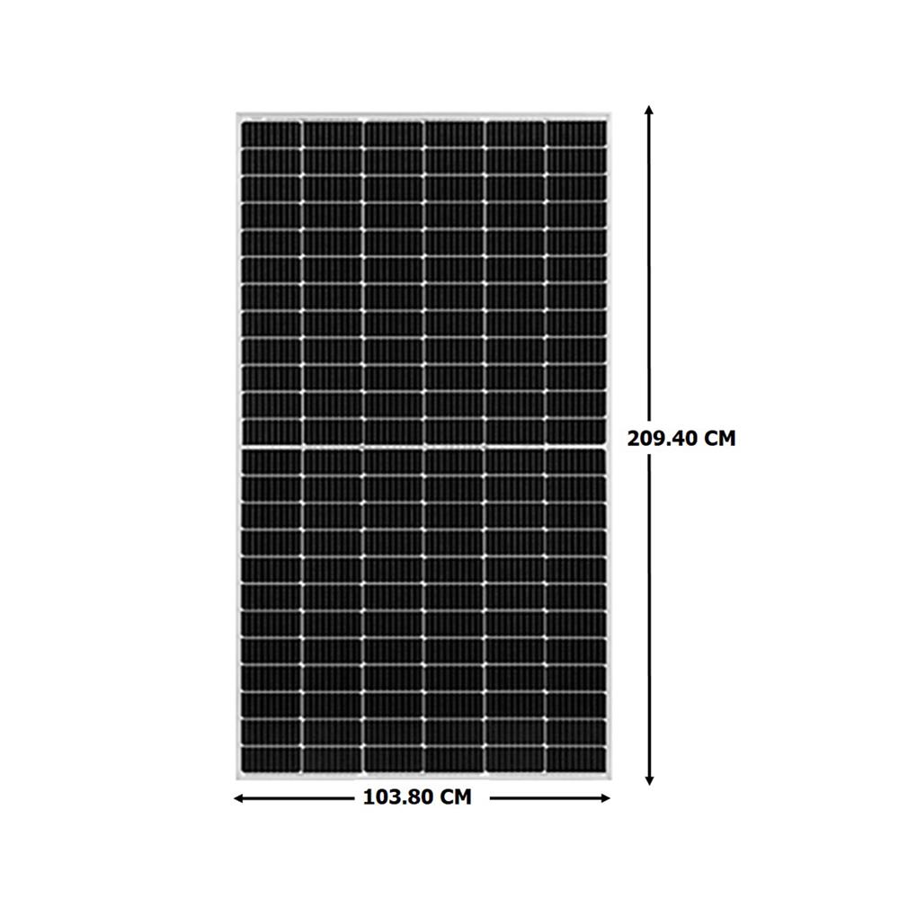 แผงโซลาร์เซลล์ 450 วัตต์ MONO HALF CELL P-TYPE TRANSPOWER
