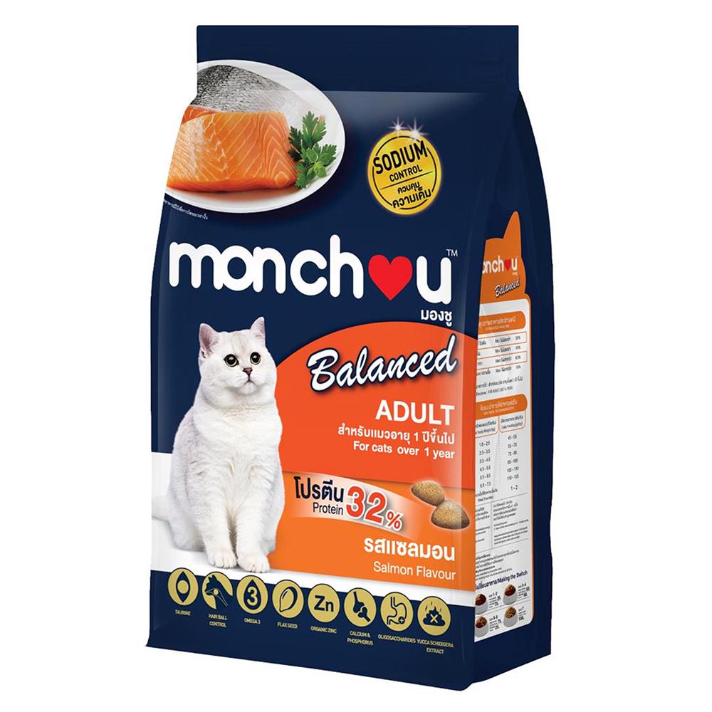 อาหารแมว MONCHOU BALANCE ADULT SALMON 1.1 กก.