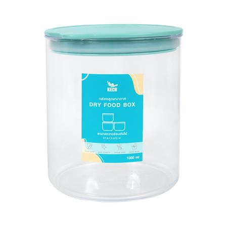 ขวดโหลกลมฝาดึง KECH PASTEL 8132 1.3 ลิตร สีเขียว_0