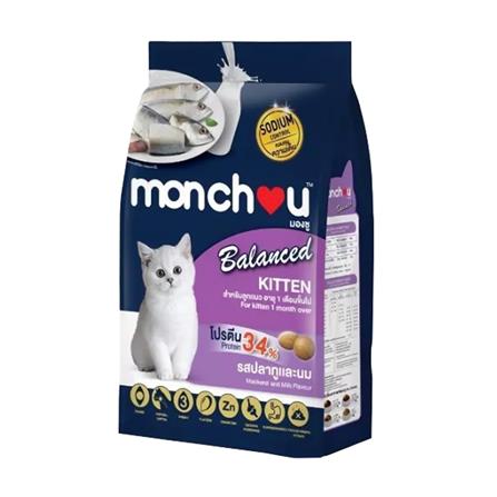 อาหารแมว MONCHOU MACKEREL AND MILK KITTEN 1 กก._0