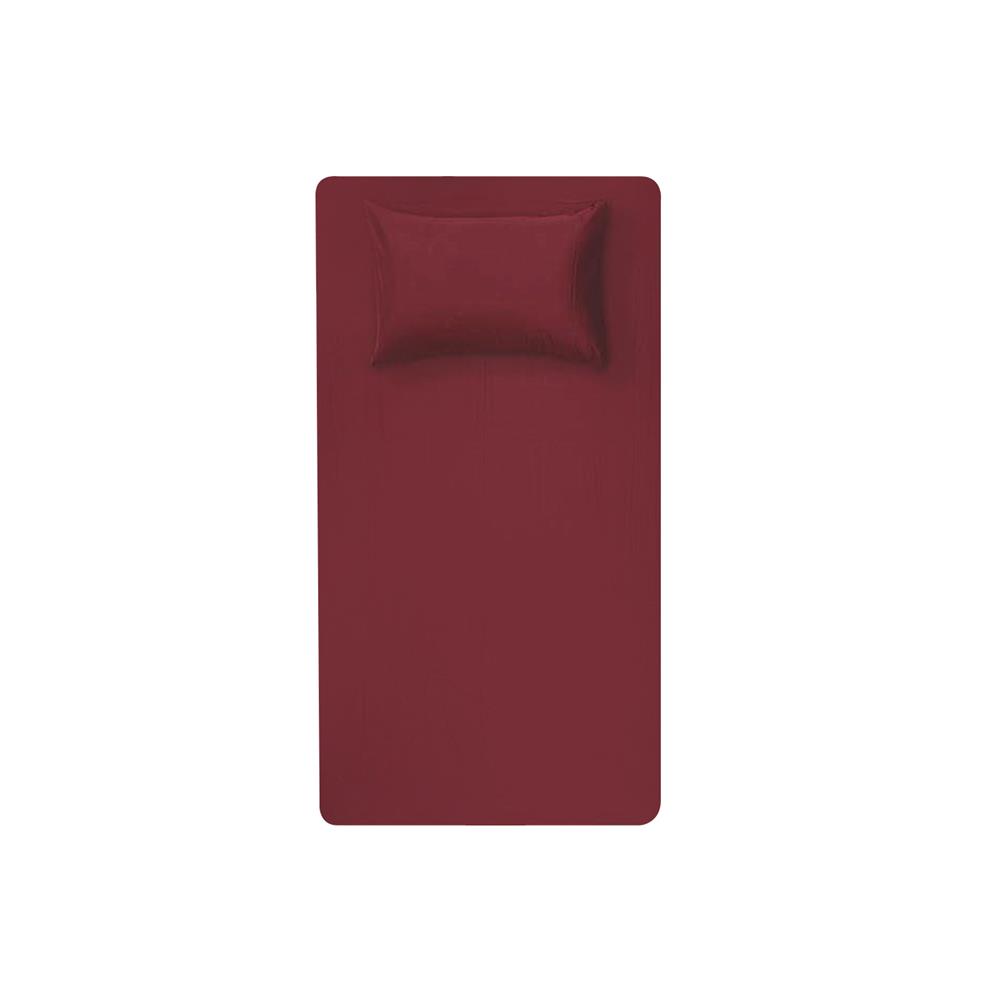ชุดผ้าปูที่นอน 3.5 ฟุต 2 ชิ้น BENEATH BURGUNDY สีแดง