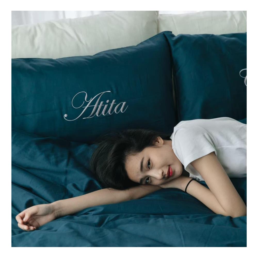 ชุดผ้าปูที่นอน 3.5 ฟุต 2 ชิ้น BENEATH DARK GREEN สีเขียว