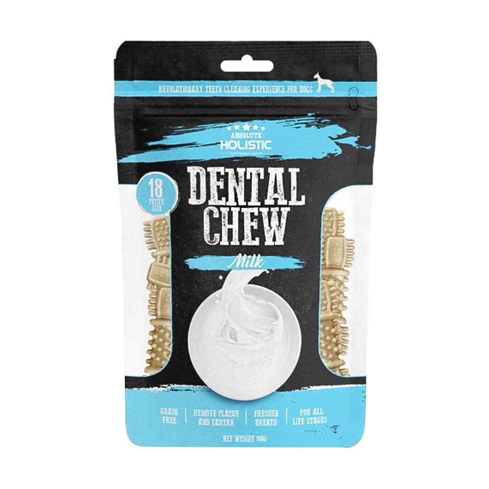 ขนมขัดฟันสุนัข ABSOLUTE HOLISTIC รสนม 160 ก. แพ็ก 18 ชิ้น