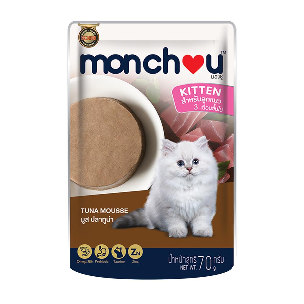 อาหารเปียกแมว MONCHOU มูส ทูน่า 70 ก.