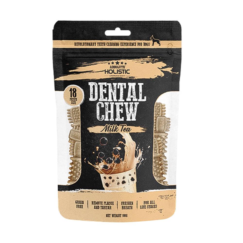 ขนมขัดฟันสุนัข ABSOLUTE HOLISTIC รสชานม 160 ก. แพ็ก 18 ชิ้น