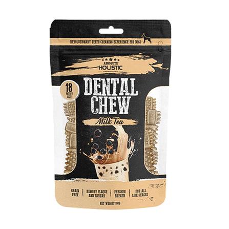 ขนมขัดฟันสุนัข ABSOLUTE HOLISTIC รสชานม 160 ก. แพ็ก 18 ชิ้น