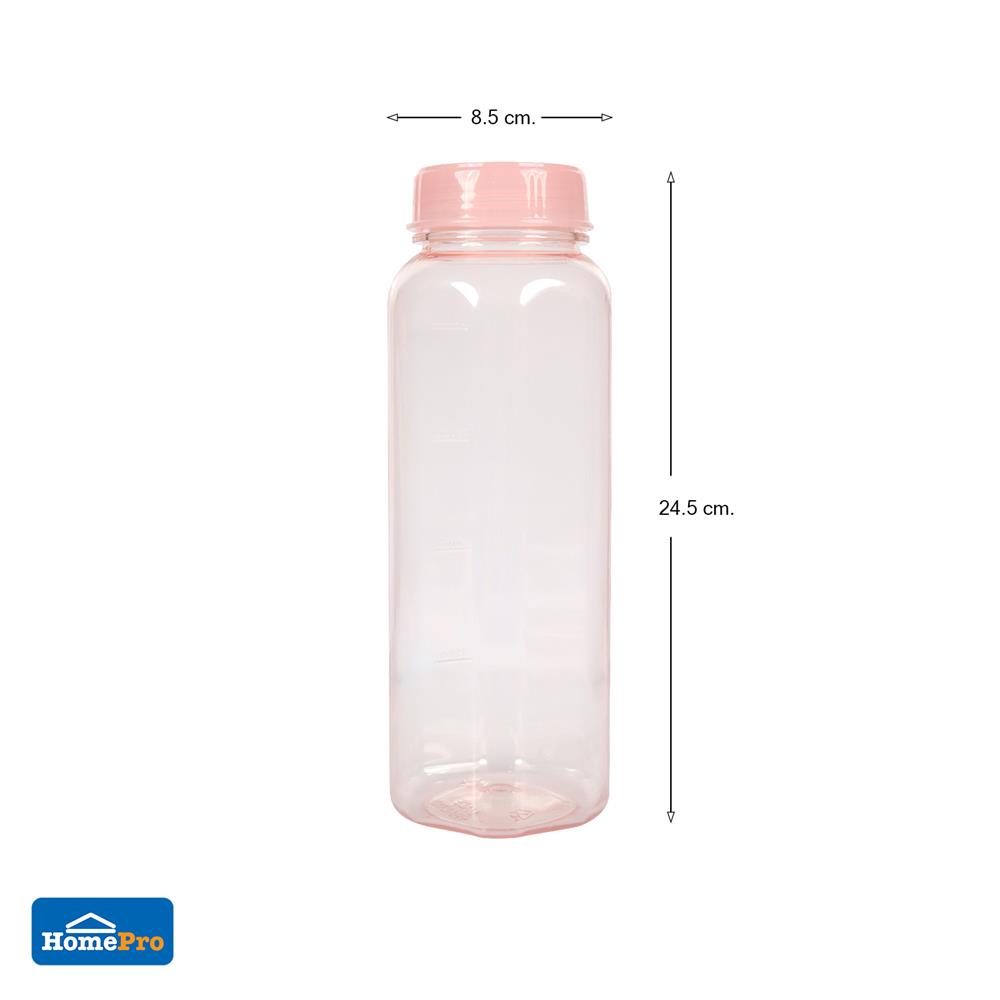 ขวดน้ำพลาสติก PET KECH PASTEL 8142 1.2 ลิตร สีชมพู
