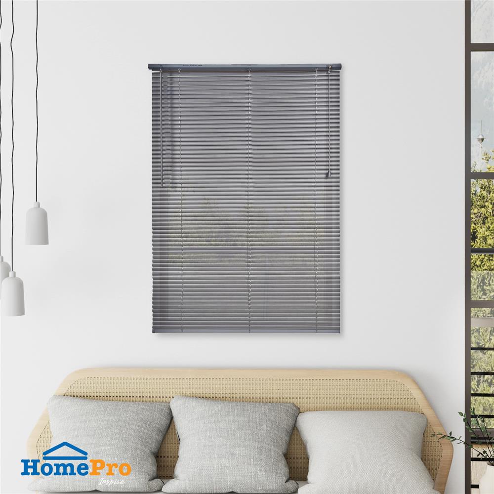 มู่ลี่ไวนิล HOME LIVING STYLE WOOD 90X130 ซม. สีเทา