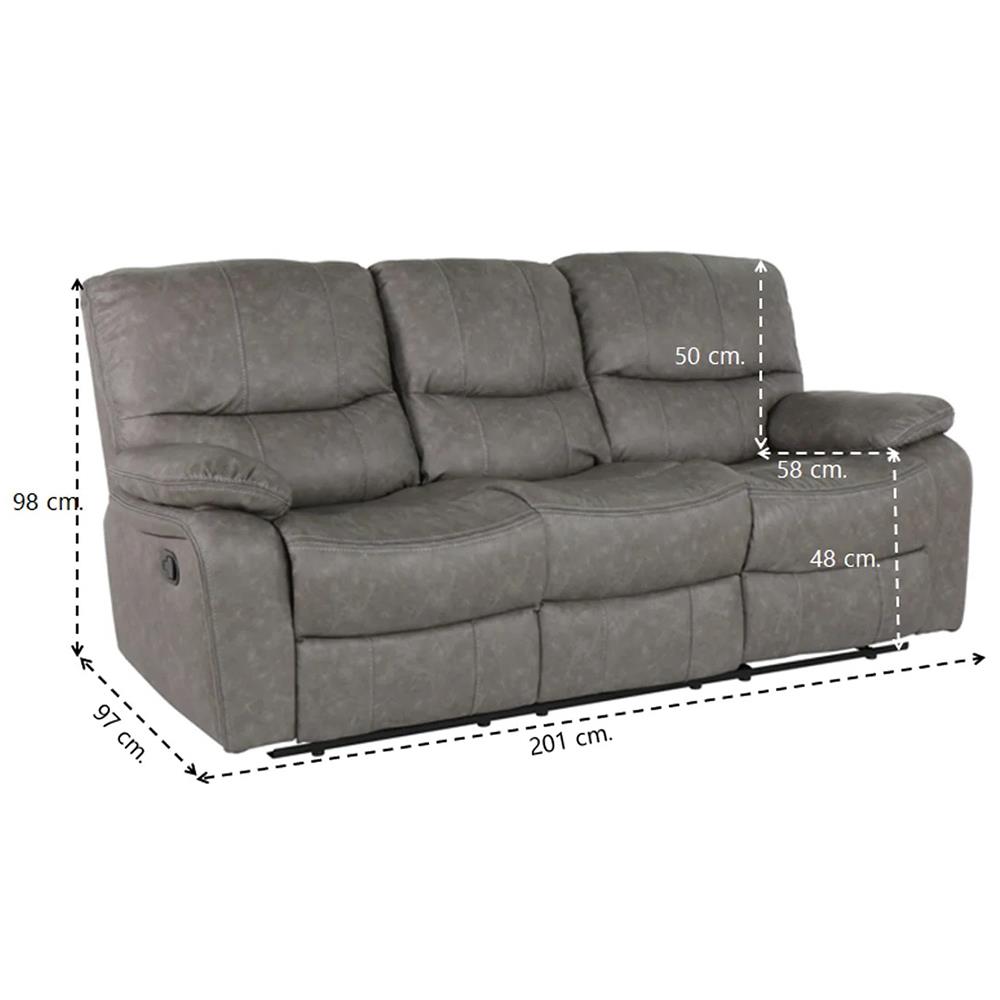 RECLINER 3 ที่นั่ง SB FURNITURE LAMTER สีเทา