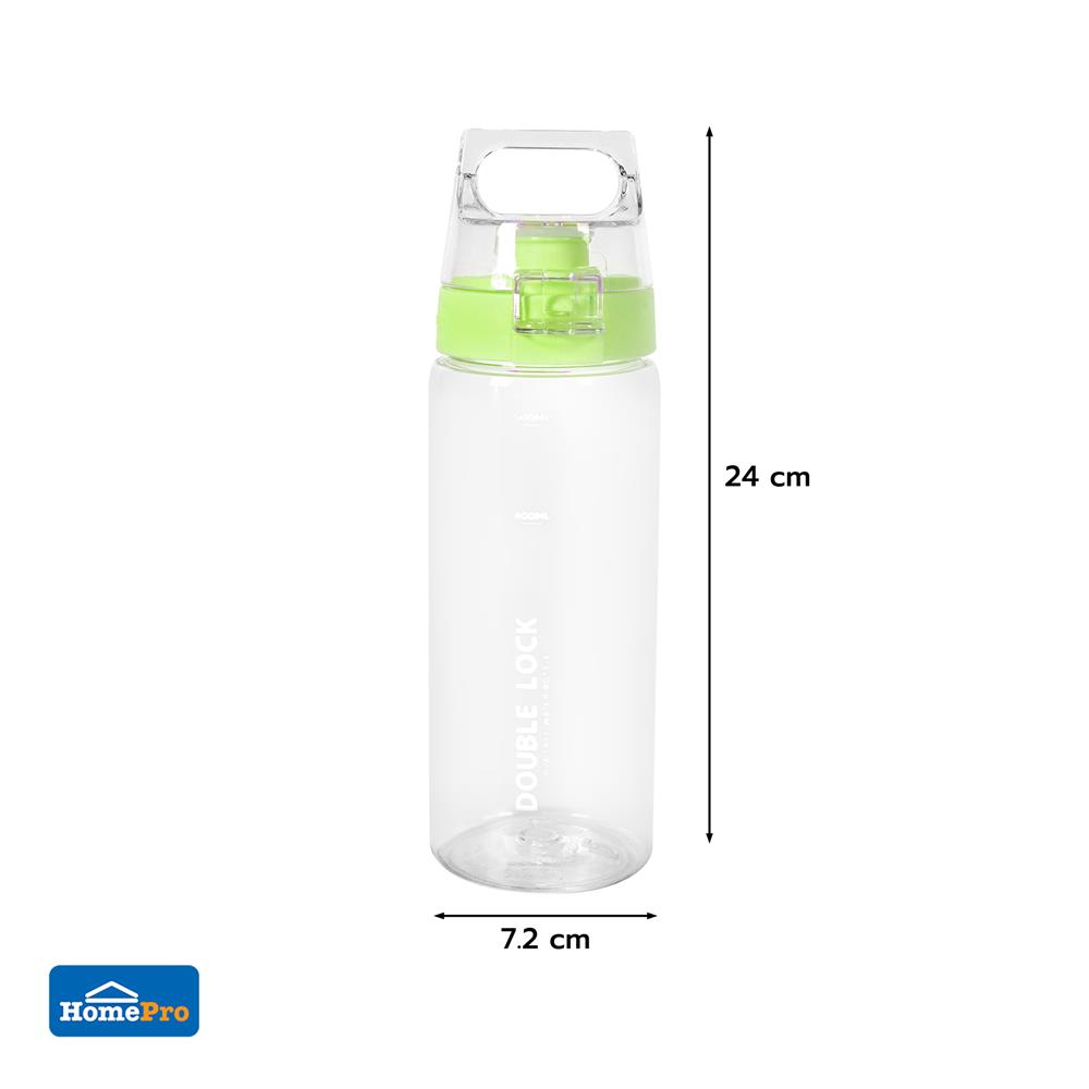 ขวดน้ำพลาสติก PET KECH PASTEL 3521 0.65 ลิตร สีเขียว