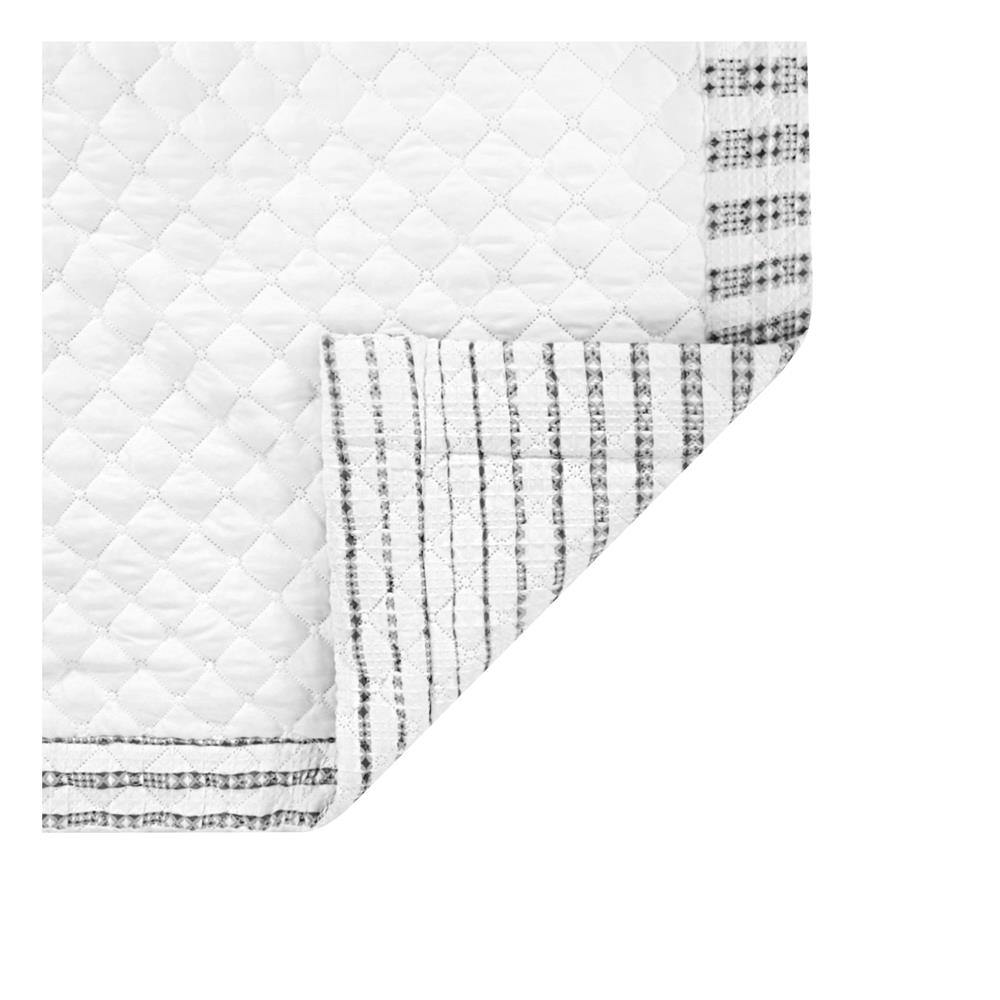 ผ้าคลุมเตียง 6 ฟุต HOME LIVING STYLE GREYSON สี WHITE STRIPE