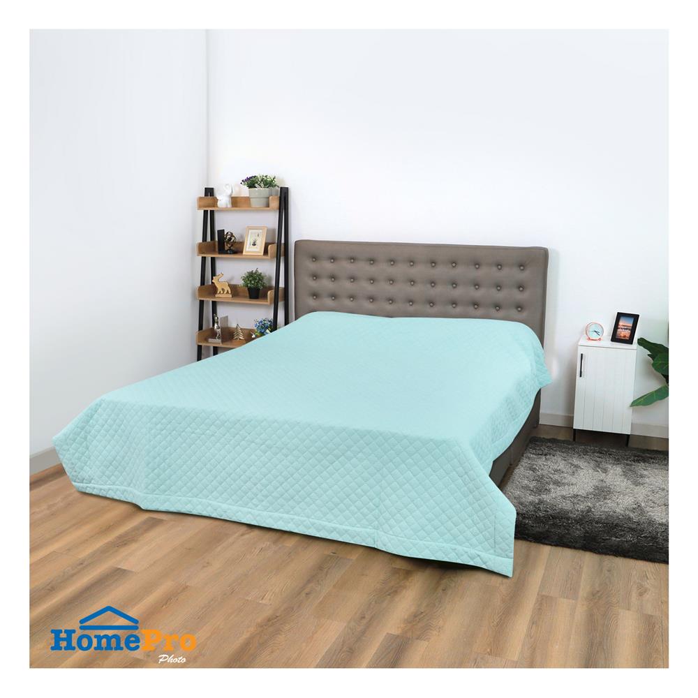 ผ้าคลุมเตียง 6 ฟุต HOME LIVING STYLE ALESIA สีเขียว