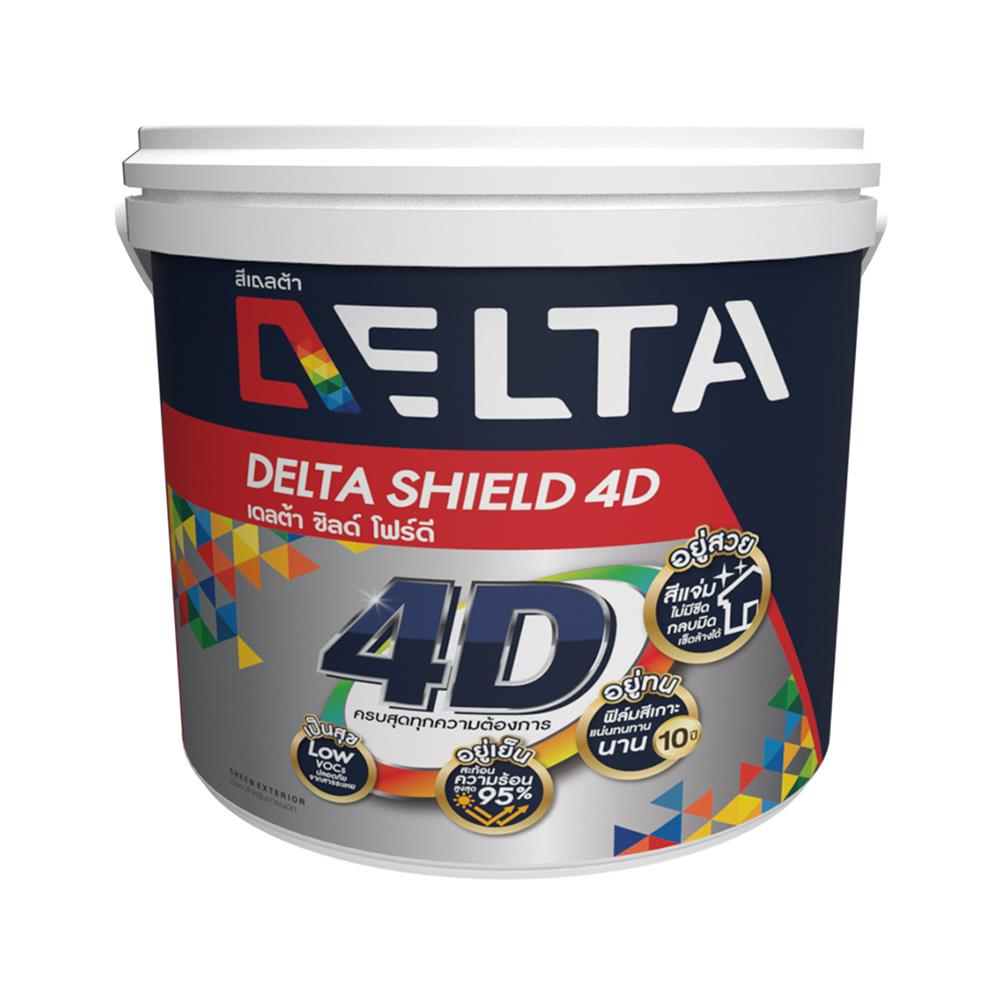 สีน้ำทาภายนอก DELTA SHIELD 4D BASE D เนียน 1 แกลลอน