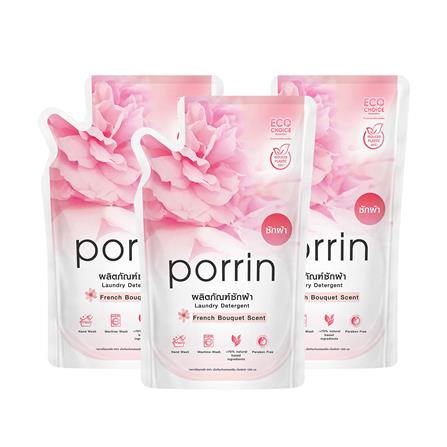 รีฟิลน้ำยาซักผ้า PORRIN 580 มล. FRENCH BOUQUET แพ็ก 3 ชิ้น_0