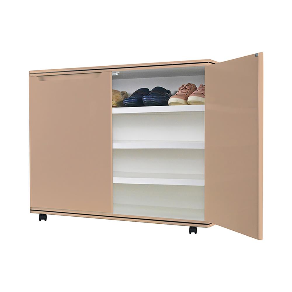 ตู้วางรองเท้า 4 ชั้น KING CURVE CREAM SAND สีครีม