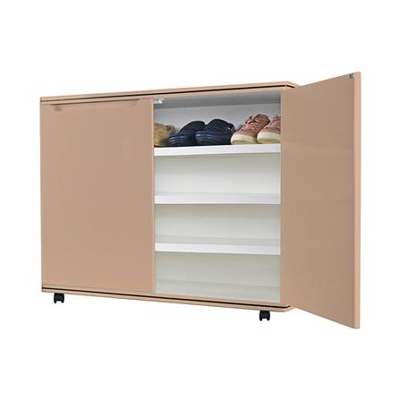 ตู้วางรองเท้า 4 ชั้น KING CURVE CREAM SAND สีครีม_1