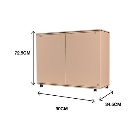 ตู้วางรองเท้า 4 ชั้น KING CURVE CREAM SAND สีครีม_2