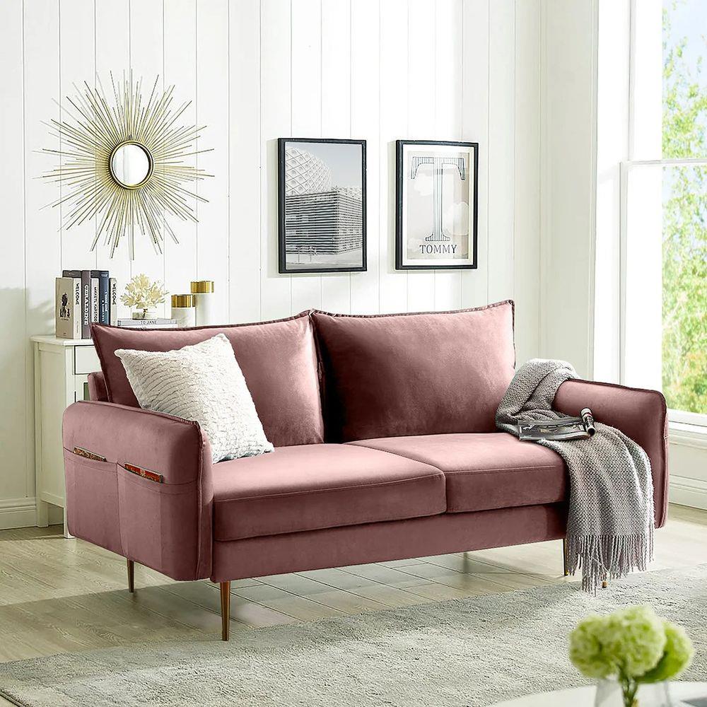 โซฟา 3 ที่นั่ง SB FURNITURE MINDCRAFT สีชมพู