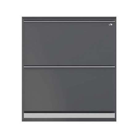 ตู้วางรองเท้า 2 ชั้น QUEEN สีแพตตินัมเกรย์_0