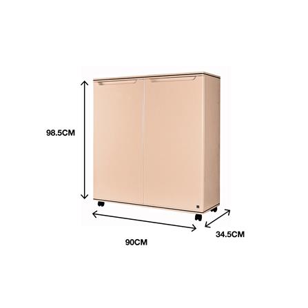 ตู้วางรองเท้า 6 ชั้น KING CURVE CREAM SAND สีครีม_4