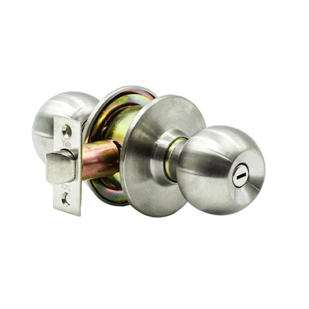 ลูกบิดประตู ห้องน้ำ หัวกลม YALE VCA5242US32D สีสเตนเลส