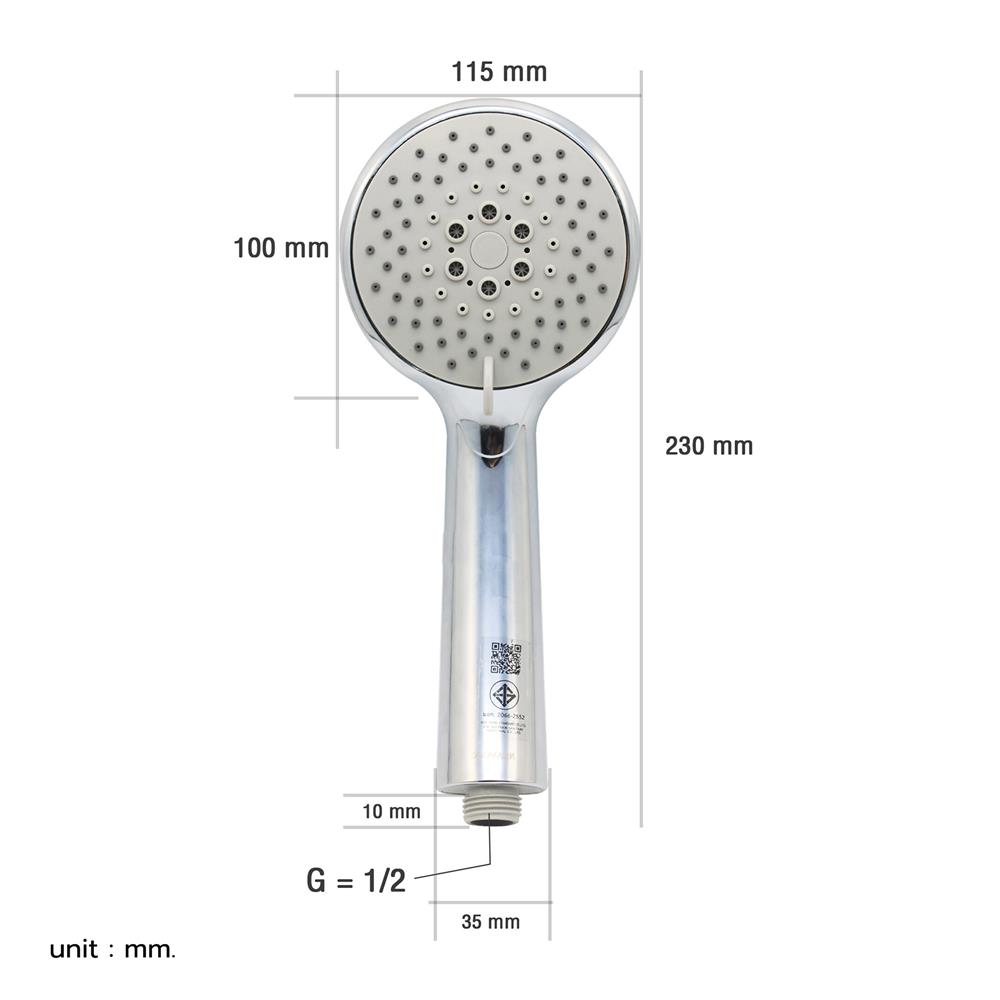 หัวฝักบัวสายอ่อน 3 ระดับ DONMARK GL-3226 สีโครเมี่ยม