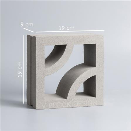บล็อกช่องลม VBLOCK ลายพายน์ 19x19x9 ซม._2