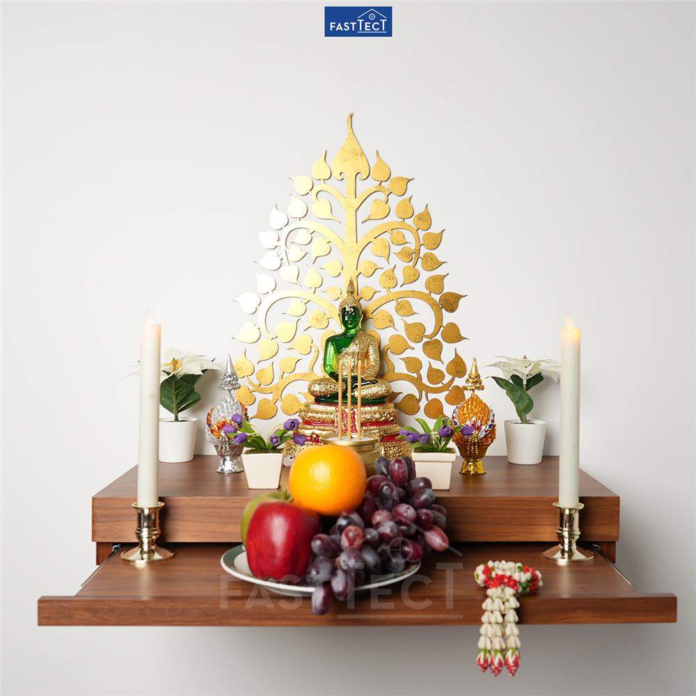 แผ่นฉลุโพธิ์ทองติดผนังทรงสูง FASTTECT POH-M สีทอง