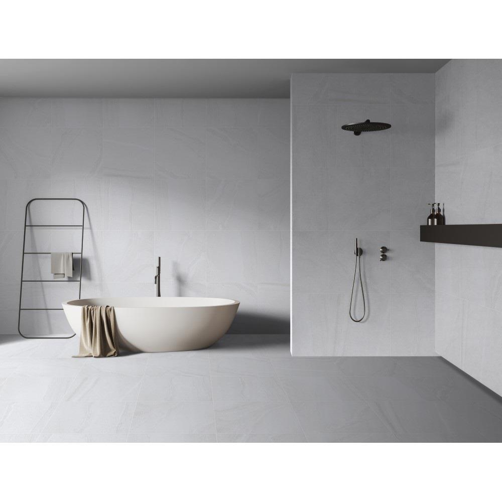 กระเบื้องพื้นพอร์ซเลน 60x60 ซม. COTTO เอ็ม สโตน ขาว (HYG) PM 1.44M2